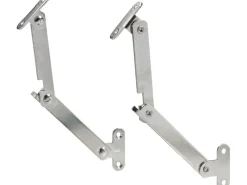 Hettich Schränke^Mini Klappenhalter Stahl 130 mm Vernickelt 2 Stück