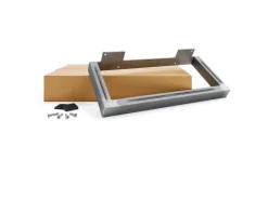 Klarlacke^HEVVA Möbelbein GRAZ 15 cm Hoch 25 cm Tief 1 Stück Rohstahl-Klarlack