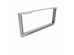 HEVVA Möbelbein GRAZ 20 cm Hoch 45 cm Tief 1 Stück Rohstahl-Klarlack