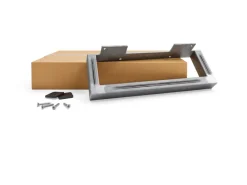 HEVVA Möbelbein GRAZ 10 cm Hoch 40 cm Tief 1 Stück Rohstahl-Klarlack