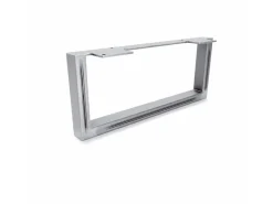 Klarlacke^HEVVA Möbelbein GRAZ 15 cm Hoch 35 cm Tief 1 Stück Rohstahl-Klarlack