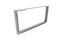 HEVVA Möbelbein GRAZ 25 cm Hoch 50 cm Tief 1 Stück Rohstahl-Klarlack