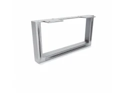 Klarlacke^HEVVA Möbelbein GRAZ 15 cm Hoch 30 cm Tief 1 Stück Rohstahl-Klarlack