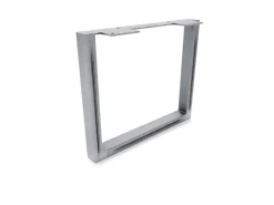 Klarlacke^HEVVA Möbelbein GRAZ 25 cm Hoch 30 cm Tief 1 Stück Rohstahl-Klarlack