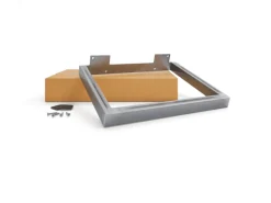 Klarlacke^HEVVA Möbelbein GRAZ 25 cm Hoch 30 cm Tief 1 Stück Rohstahl-Klarlack