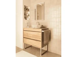 Klarlacke^HEVVA Möbelbein GRAZ 25 cm Hoch 30 cm Tief 1 Stück Rohstahl-Klarlack