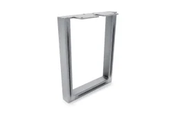 Klarlacke^HEVVA Möbelbein GRAZ 25 cm Hoch 20 cm Tief 1 Stück Rohstahl-Klarlack