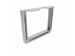 HEVVA Möbelbein GRAZ 20 cm Hoch 25 cm Tief 1 Stück Rohstahl-Klarlack