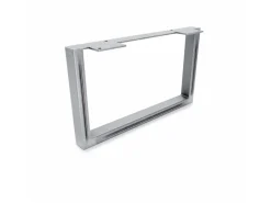 Klarlacke^HEVVA Möbelbein GRAZ 20 cm Hoch 35 cm Tief 1 Stück Rohstahl-Klarlack