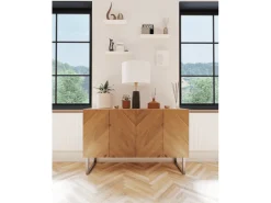 Klarlacke^HEVVA Möbelbein GRAZ 20 cm Hoch 35 cm Tief 1 Stück Rohstahl-Klarlack