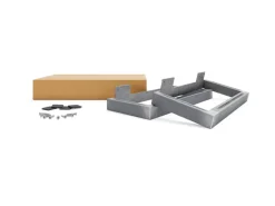 Klarlacke^HEVVA Möbelfüße GRAZ 15 cm Hoch 20 cm Tief 2er Set Rohstahl-Klarlack