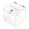 Vitrinen^HMF 46919 Acryl Spendenbox Schloss 15 x 15 x 15 cm DIN A6 Transparent