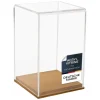 Vitrinen^HMF 46881 Acryl Vitrine Schaukasten mit Holzsockel für Figuren 14 x 14 x 22 cm Transparent