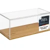 Vitrinen^HMF 46872 Acryl Vitrine Schaukasten mit Holzsockel für Modellautos 27 x 12 x 11 cm Transparent