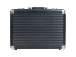 Aufbewahrung^HMF 14651-02 Alu Aktenkoffer Herren Zahlenschloss 45 x 33 x 11 cm Schwarz