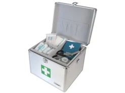 Aufbewahrung^HMF 14702-09 Alu Medizinkoffer Erste Hilfe Koffer Tragegriff 30 x 25 x 25 cm