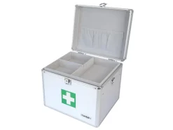 Aufbewahrung^HMF 14702-09 Alu Medizinkoffer Erste Hilfe Koffer Tragegriff 30 x 25 x 25 cm