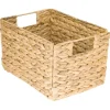 Aufbewahrung^HMF 37242 Aufbewahrungskorb Faltbarer Korb Geflochten Wasserhyazinthe Seegras Größe M 32 x 23 x 20 cm