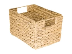 Aufbewahrung^HMF 37242 Aufbewahrungskorb Faltbarer Korb Geflochten Wasserhyazinthe Seegras Größe M 32 x 23 x 20 cm