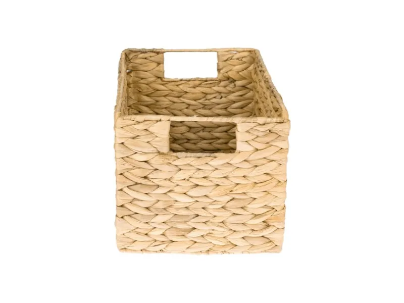 Aufbewahrung^HMF 37242 Aufbewahrungskorb Faltbarer Korb Geflochten Wasserhyazinthe Seegras Größe M 32 x 23 x 20 cm