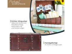 Aufbewahrung^HMF 6406-135 Schatztruhe Holz 35 x 25 x 20 cm Portugal