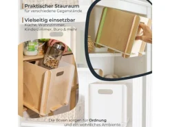 Holzregale^HMF Aufbewahrungsbox 3740 Holz zum Zusammenstecken 25cm in