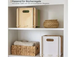 Holzregale^HMF Aufbewahrungsbox 3740 Holz zum Zusammenstecken 25cm in