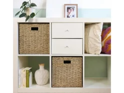 Aufbewahrung^HMF Aufbewahrungskorb Korb Geflochten Seegras Kallax 32 x 34 x 32 cm