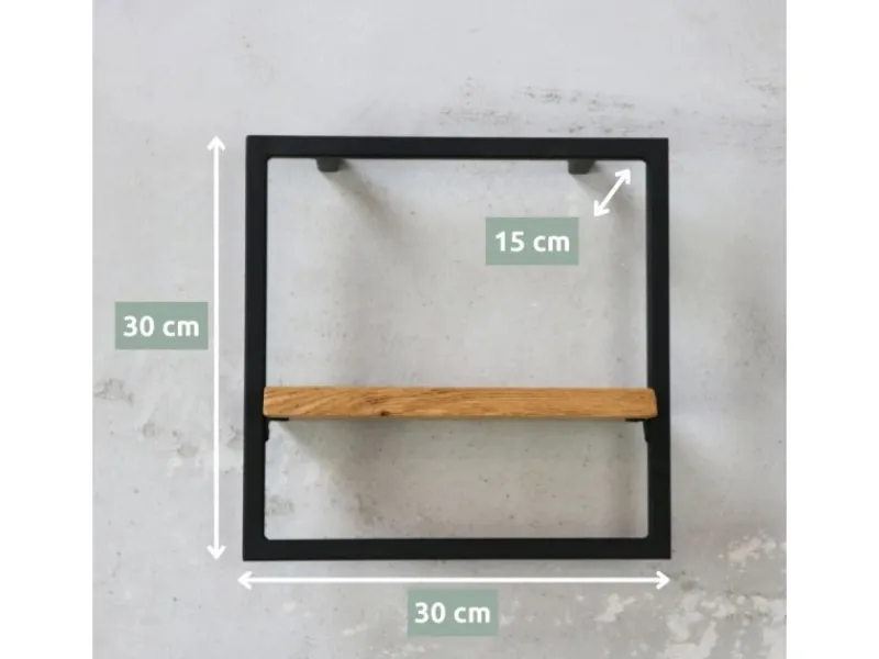 holz4home Schweberegale|Holzregale^4 Teiliges Wandregale in Schwarz Gerahmt von Natur mit Baumkante