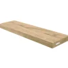 holz4home Holzregale|Wandregale^Schwebendes Wandregal aus Eiche 70cm Ohne Baumkante Hellgrau