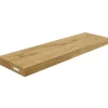 holz4home Schweberegale^Schwebendes Wandregal aus Eiche 70cm Ohne Baumkante Natur