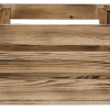 Holzkiste L Kiefer geflammt 23,9 cm x 39 cm x 29,2 cm