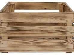 Holzkiste L Kiefer geflammt 23,9 cm x 39 cm x 29,2 cm