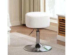 HOMCOM Hocker^Barhocker Gepolstert mit Metallgestell für Küche Wohnzimmer