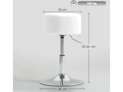 HOMCOM Hocker^Barhocker Gepolstert mit Metallgestell für Küche Wohnzimmer