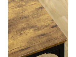 HOMCOM Möbelserien^Bartisch mit Barhocker Set 5-tlg. im Industriedesign Rustikal-Braun