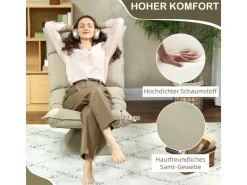 HOMCOM Sessel^Bodenstuhl 360° Drehbar Bodensessel mit 5-Fach 70L x 62B x 95H cm