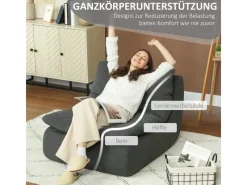 HOMCOM Bodenstuhl mit Einteiligem für Zuhause Büro 103L x 82B x 75H cm