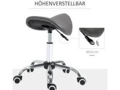 HOMCOM Hocker^Drehstuhl Kosmetikhocker Gepolstert