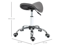 HOMCOM Hocker^Drehstuhl Kosmetikhocker Gepolstert