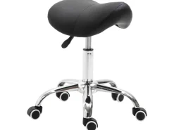 HOMCOM Hocker^Drehstuhl Rollhocker Höhenverstellbar