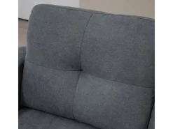 HOMCOM Sofas^Ecksofa Polyester Schaumstoff 186L x 130B x 84H cm Dunkelgrau