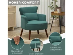 HOMCOM Einzelsessel Polyester Schaumstoff 69L x 69,5B x 78H cm