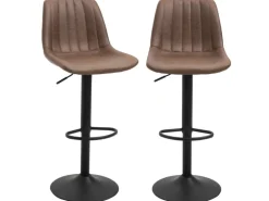 HOMCOM Hocker^2er-Set Barhocker Höhenverstellbar Drehbar