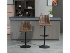 HOMCOM Hocker^2er-Set Barhocker Höhenverstellbar Drehbar