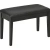 HOMCOM Sitzbänke^Klavierbank mit Stauraum Lederkissen Schwarz 75 x 35 x 49 cm
