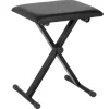 HOMCOM Sitzbänke|Hocker^Klavierhocker Höhenverstellbar Zusammenklappbar Schwarz 39 x 29 x 37-47cm