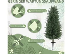 HOMCOM Kunstpflanzen|Ostern^Künstliche Zypresse 2er-Set