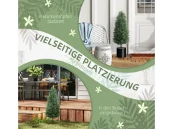 HOMCOM Kunstpflanzen|Ostern^Künstliche Zypresse 2er-Set