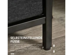 HOMCOM Sideboards^Kommode mit 3 Schubladen Aufbewahrungsschrank Kommodenschrank Schwarz